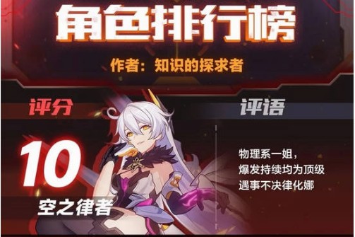 崩壞3女武神排名 2020最強(qiáng)女武神