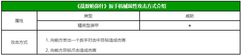 戰(zhàn)雙帕彌什扳手機(jī)械屬性攻擊方式介紹 扳手機(jī)械