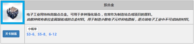 明日方舟熾合金在哪刷 明日方舟熾合金有什么用