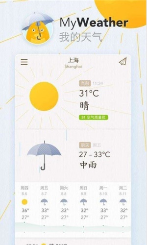 默记天气截图