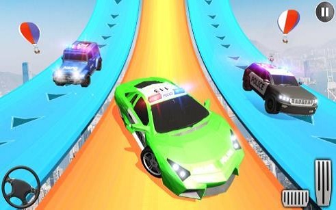 警察超級坡道汽車特技3D截圖