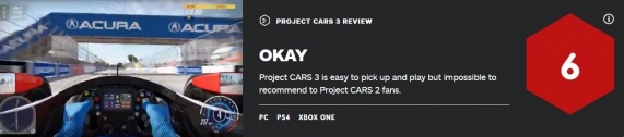 IGN评分对赛车计划3评价狠辣 容易上手但毫无特色