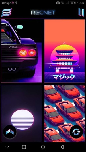 Retrowave风格壁纸截图