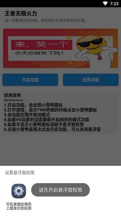 小黄鸭修改器王者截图