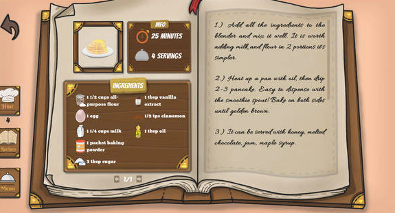 手绘风格游戏CooKing登陆Steam 玩家可以学习菜谱提升厨艺