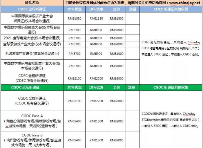 首輪優(yōu)惠期倒計時！2021ChinaJoyBTOB及同期會議購證火熱開啟！