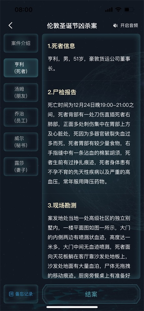 犯罪大師倫敦圣誕節(jié)兇殺案答案真相解析 倫敦圣誕節(jié)兇殺案兇手是誰(shuí)