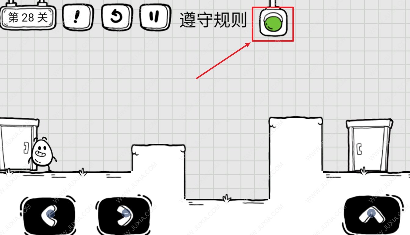 茶叶蛋大冒险第28关红绿灯是什么意思 遵守规则怎么过