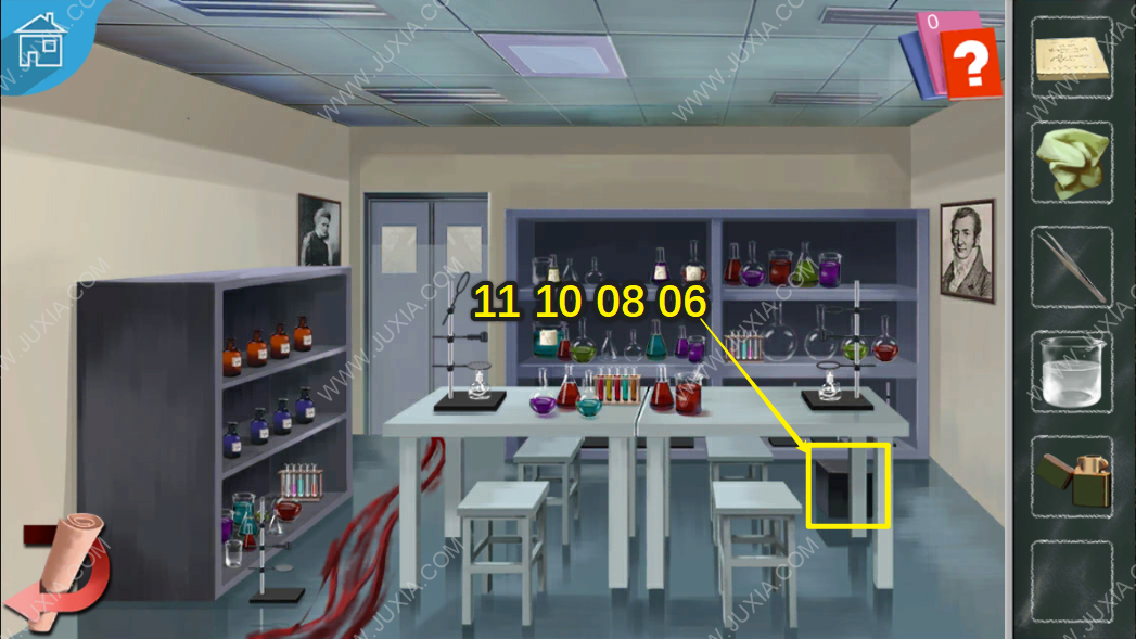 密室逃脱绝境系列5逃出学校实验室攻略 化学公式密码是什么