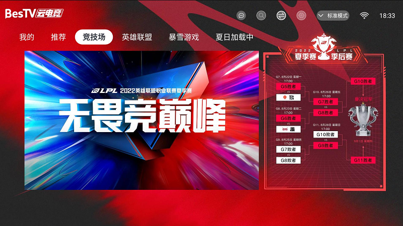 BesTV云电竞正式上线 大屏呈现2022英雄联盟全球总决赛