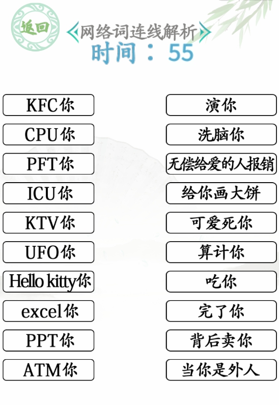 汉字找茬王网络词解析攻略 网络词连线解析怎么过