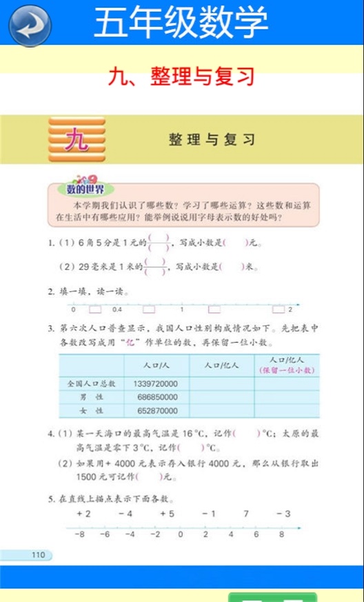 数学五年级上册