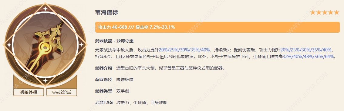 苇海信标材料是什么 迪希雅专武苇海信标突破材料一览