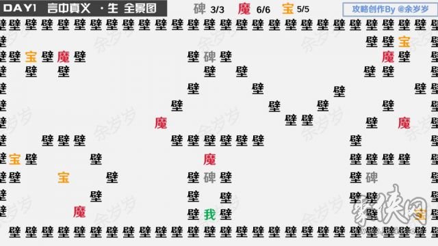 阴阳师万言归灵言海探索第一天攻略 言中真义生全景图和路线图