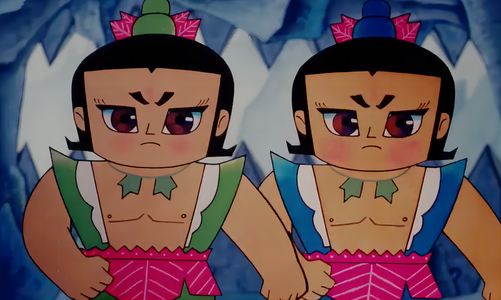 在动画里,火娃和水娃是唯一一对一起降生的兄弟!