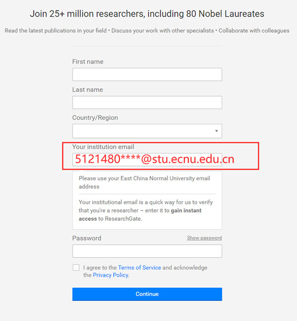 researchgate中文版注册方法